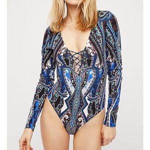 Free People Printed Bodysuit